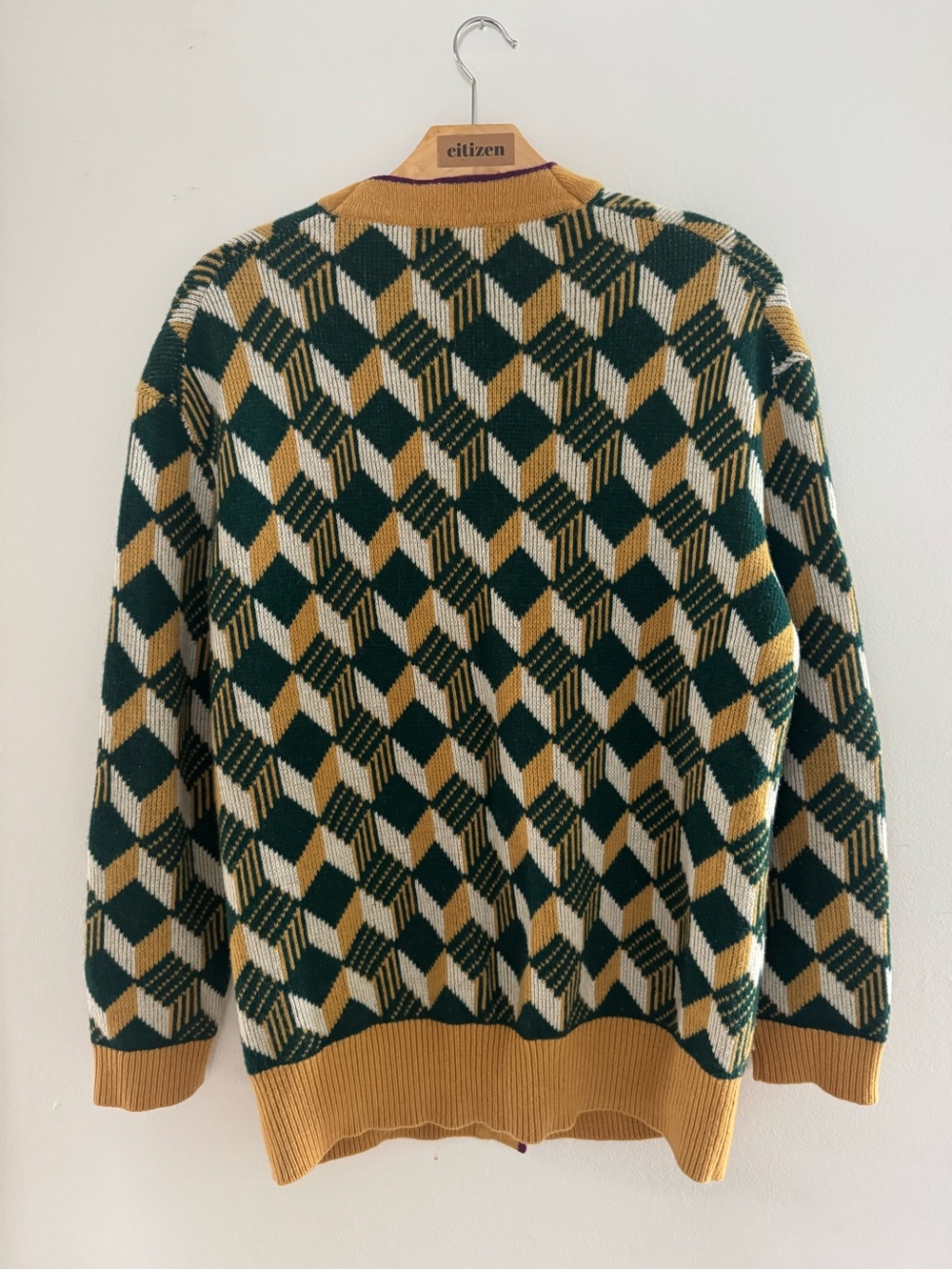 Alexa Chung Oversized Wool Eclectic Grandpa Cardigan- M - Picture 7 of 9